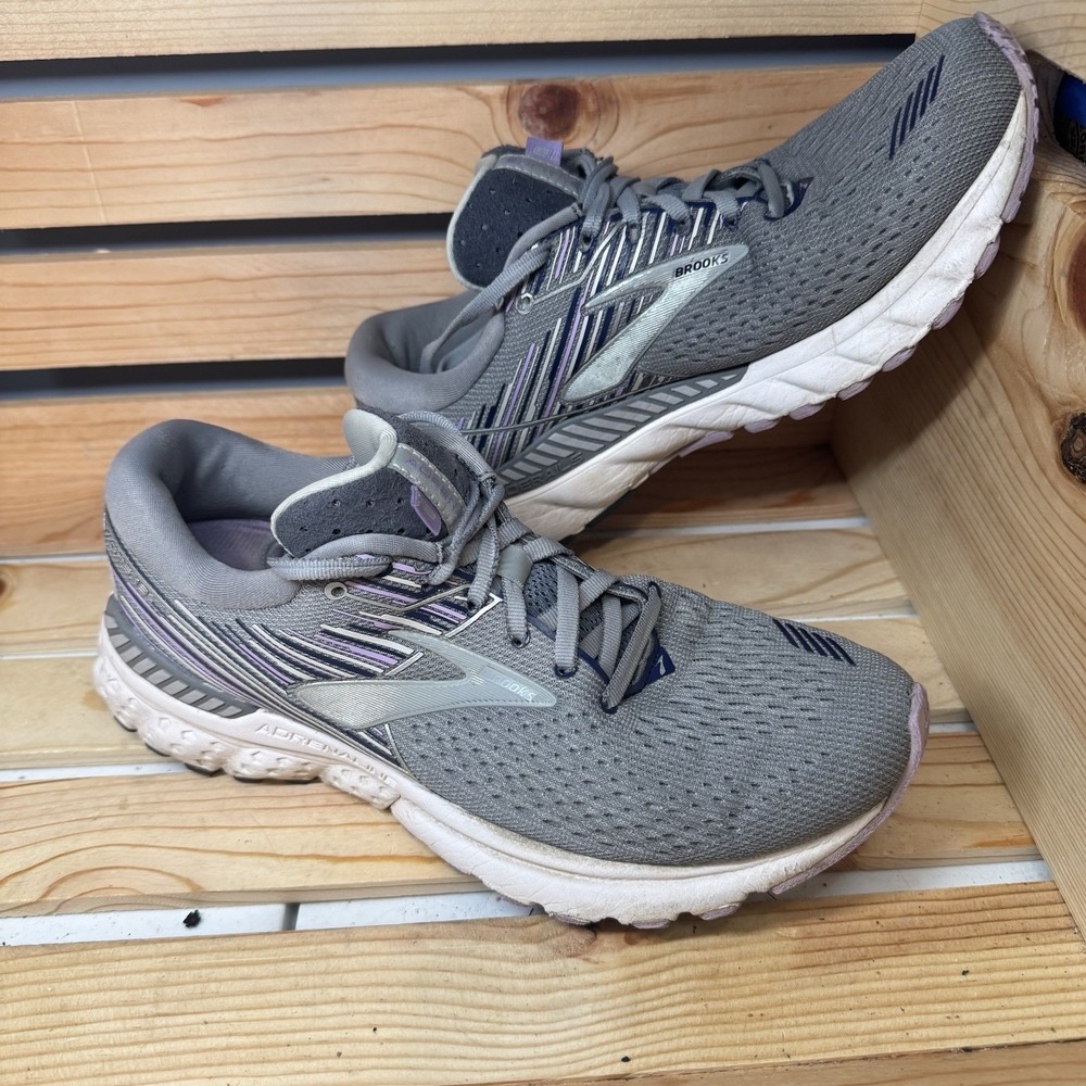 Brooks Women's Adrenaline GTS 19 Running Shoes Gray Width Medium (B) Size 8.5 US